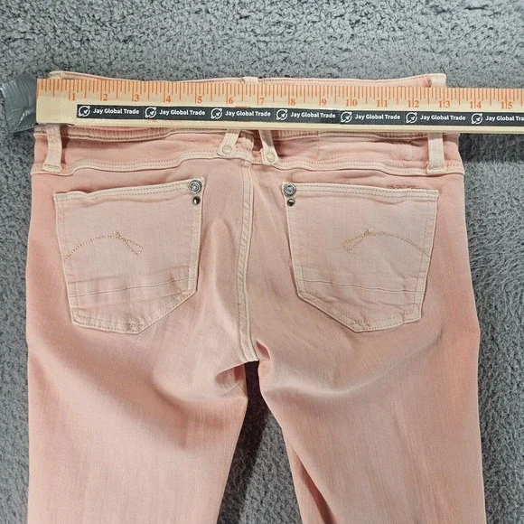 G-Star Jeans Women's Size 24W Orange Pastel Color Zip Fly Skinny 25x32 - Picture 13 of 16